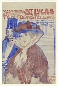 Entwurf für das Plakat der 19. jährlichen Ausstellung der Vereening St. Lukas im Stedelijk Museum in Amsterdam von Leo Gestel