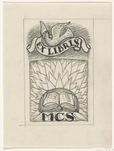 Entwurf für ein Ex Libris von MCS von Leo Gestel