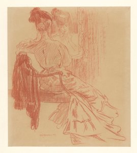 Sitzende Dame vor dem Spiegel von Leo Gestel
