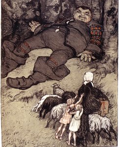 Kleiner Poulet von Perrault. Illustration von Leo Putz von Leo Putz