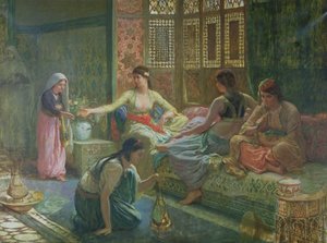 Innenansicht eines Harems, ca. 1865