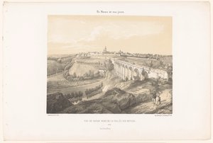 Blick auf Dinan und das Viadukt über den Fluss Rance (Hedendaags Frankreich, La France de nos jours)