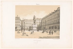 Blick auf die Cours Cambronne in Nantes von Leon Auguste Asselineau
