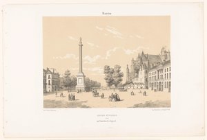 Blick auf den Place Maréchal-Foch und die Cours Saint-Pierre in Nantes von Leon Auguste Asselineau