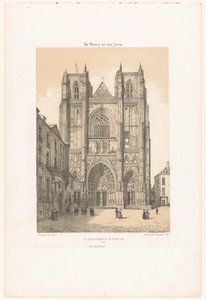 Blick auf die Kathedrale von St. Peter und St. Paul in Nantes von Leon Auguste Asselineau