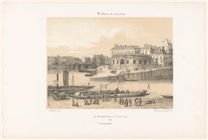 Blick auf die Fischhalle in Nantes vom Steg (Hedendaags Frankreich)