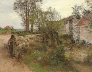 Ausgang der Herde von der Chailly-Straße von Leon Augustin Lhermitte