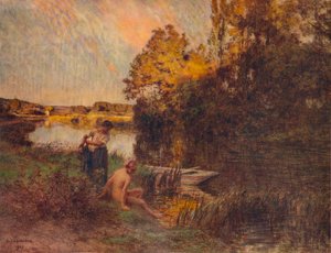 Die Badende von Leon Augustin Lhermitte