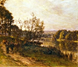 Flussüberquerung von Leon Augustin Lhermitte