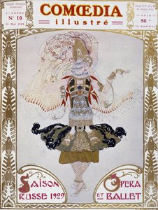 Ballet Russes Tänzer von Bakst, Titelbild Comoedia Illustré