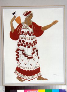 Russisches Ballett: "Nymphe" Kostümentwurf von Leon Bakst für das Ballett "Der Nachmittag eines Fauns" von Claude Debussy von Leon Bakst
