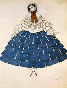 Chiarina, Kostümentwurf für das Ballett Karneval komponiert von Robert Schumann, 1919