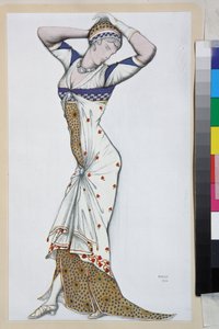 Entwurf eines modernen Kleides von Leon Bakst