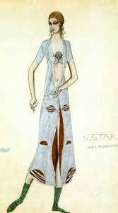 Kostümentwurf für Ida Rubinstein als Ishtar, 1924 von Leon Bakst