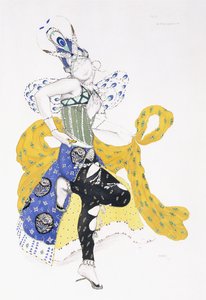 Kostümentwurf für Madame Trouchanova in "La Peri", 1911 von Leon Bakst