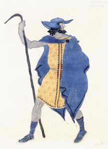 Kostümentwurf für Ödipus in Kolonnus - der Fremde, ca. 1899-1909 von Leon Bakst