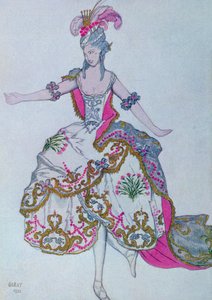 Kostümentwurf für die Fee Nelke, aus Dornröschen von Leon Bakst