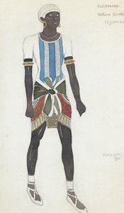 Kostümentwurf für Vaslav Nijinsky im Ballett Cleopatra von A. Arensky, 1910 von Leon Bakst
