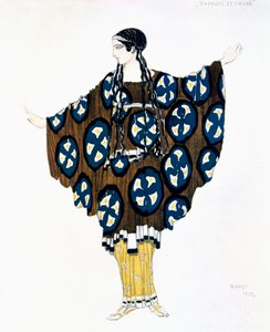 Kostümentwurf für eine Ballets Russes Produktion von Ravels Daphnis et Chloe, 1912 von Leon Bakst