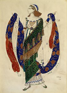 Kostümentwurf für eine Tänzerin aus "Cleopatra", 1910 von Leon Bakst