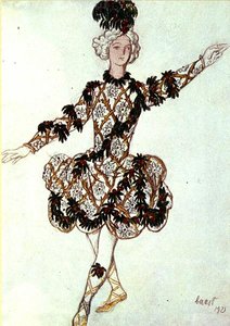 Kostümentwurf für den Page der Fee Cherry, aus Dornröschen von Leon Bakst