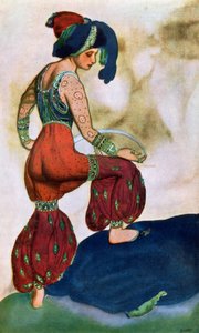 Kostümentwurf für den Roten Sultan, aus Sheherazad