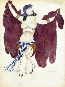 Kostümentwurf für das Ballett Cleopatra von Leon Bakst