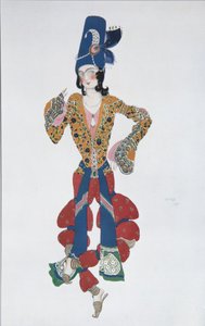 Kostümentwurf für das Ballett Sheherazade von N. Rimsky-Korsakov von Leon Bakst
