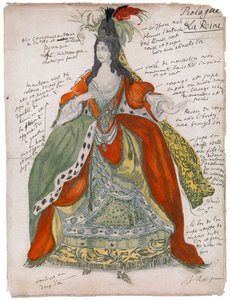 Kostümentwurf für das Ballett Dornröschen von P. Tschaikowsky, 1921 von Leon Bakst