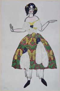 Kostümentwurf für das Ballett Der magische Spielzeugladen von G. Rossini, 1919 von Leon Bakst