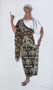 Kostümentwurf für die Oper Fedra von Ildebrando Pizzetti, 1917 von Leon Bakst