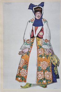 Kostümentwurf für die Oper Sadko von N. Rimski-Korsakow, 1917 von Leon Bakst