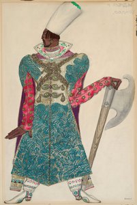 Kostüm für "Sadko", Oper unter der Regie von Nicolas Rimski-Korsakow. Werk von Leon Bakst von Leon Bakst