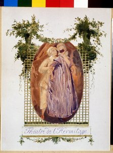 Titelblatt eines Programms des Ermitage-Theaters von Leon Bakst