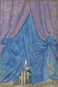 Vorhangdesign für das Ballett Dornröschen von P. Tschaikowsky, 1921 von Leon Bakst