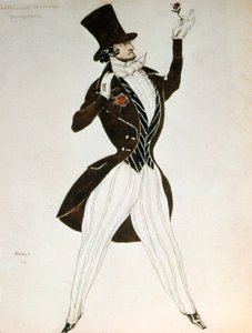 Florestan, Entwurf für ein Kostüm für das Ballett Karneval, komponiert von Robert Schumann, 1919 von Leon Bakst
