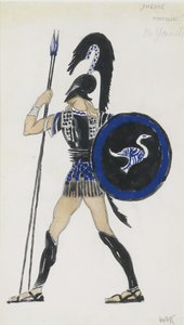 Hippolyte. Kostümentwurf für das Ballett Phèdre, ca. 1923 von Leon Bakst