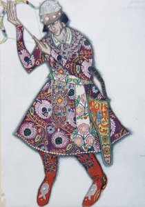 Iwan Zarewitsch. Kostümentwurf für das Ballett Der Feuervogel von I. Strawinsky, 1910 von Leon Bakst
