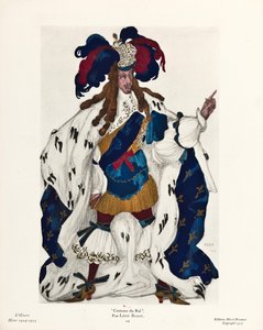 König. Kostümentwurf für das Ballett Dornröschen von P. Tschaikowsky, 1921 von Leon Bakst