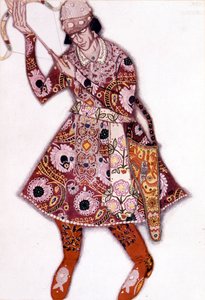 Kostüm von Léon Bakst für „Der Feuervogel“ von Stravinsky an der Pariser Oper, Juni 1910