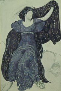 Nymphe Echo. Kostümentwurf für das Ballett Narcisse von N. Tcherepnin, 1911 von Leon Bakst
