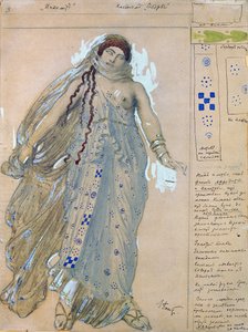 Phaedra. Kostümentwurf für das Drama Hippolytos von Euripides, 1902