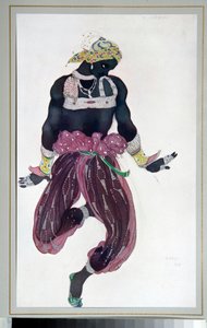 Russisches Ballett: Zeichnung für das Ballett "Scheherazade" unter der Regie von Michel Fokine von Leon Bakst