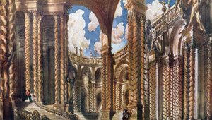 Bühnenbild für die Verlobung, aus Dornröschen, 1921 von Leon Bakst