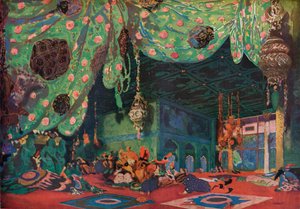 Kulisse für Scheherazade, 1910