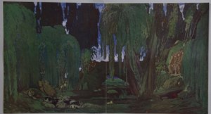 Bühnenbild für das Ballett Narcisse von N. Tcherepnin, 1911 von Leon Bakst