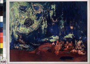 Dekor für das Ballett "Sheherazade" unter der Regie von Nicolas (Nikolai) Rimski-Korsakov (1844-1908) von Leon Bakst
