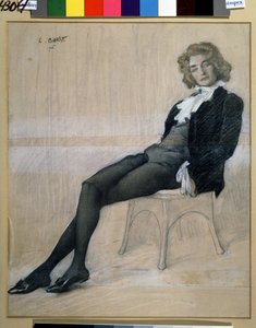 Porträt der Schriftstellerin Zinaida Gippius (1869-1945) von Leon Bakst