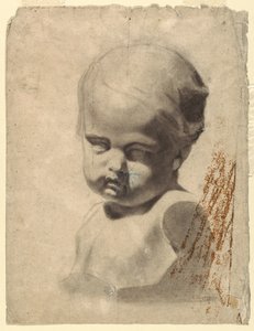 Zeichnung, Studie einer Büste eines Kindes (nach einem Gipsabguss) von Leon Dabo