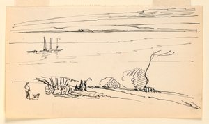 Landschaft mit Fluss von Leon Dabo